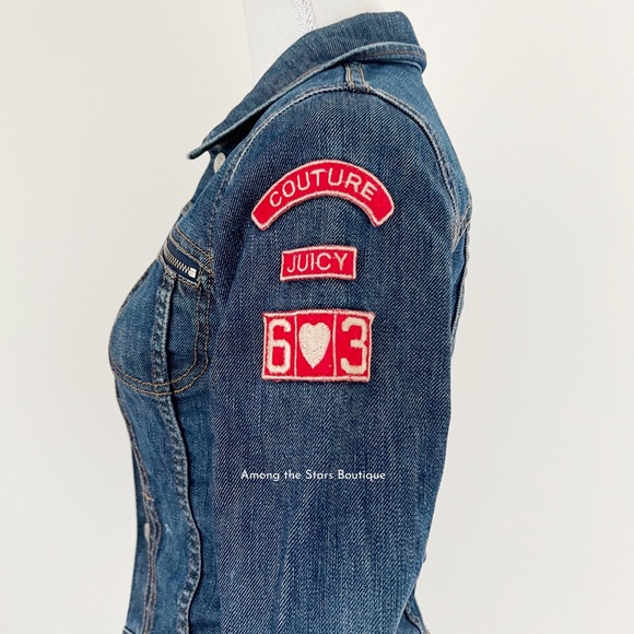 Super Rare Y2K Vintage Juicy Couture Denim Jacket ASO Rachel Green in Friends - Picture 12 of 14